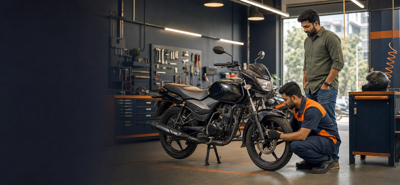 Motorcycle engine inspection